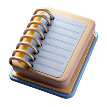 impressionante rústico espiral caderno Cortar fora com forrado Páginas transparente fundo genuíno png