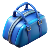 serene creative Sports Bag Blue Color with Zipper Isolated exclusive png
