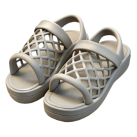 elegant minimalist D Printed Sandals Lattice Structure Isolated professional png