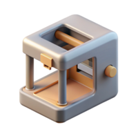 wonderful abstract D Printer Isometric View Isolated Element high quality png
