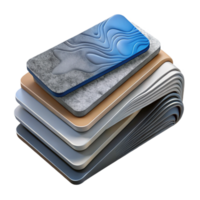 beautiful abstract Stack of Business Cards with Modern Design Isolated original png