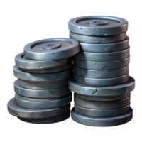 impressive artistic Stack of Coins Angled View Cutout Element high resolution png