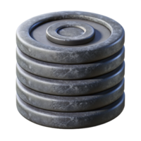 elegant vintage Stack of Coins Front View Cutout Element high resolution png