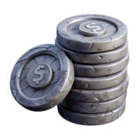 impressive vintage Stack of Coins Cutout detailed png