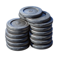 extraordinary artistic Stack of Coins Side View Isolated Element professional png