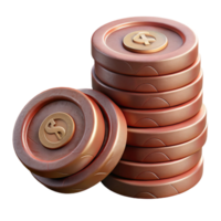 extraordinary modern Stack of Coins Side View Isolated Element high resolution png