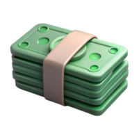 elegant traditional Stack of Money Side View Isolated Element exclusive png