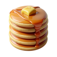 extraordinary artistic Stack of Pancakes Cutout with Syrup Drizzle authentic png