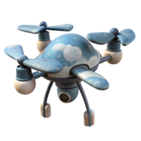 wonderful minimalist Drone in Cloudy Sky Isolated original png