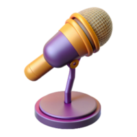 vibrant vintage Stage Microphone with Stand Cutout high resolution png