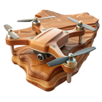 vibrant traditional Drone in Flight Over Green Fields Cutout authentic png