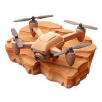 serene artistic Drone in Flight Over Green Fields Cutout high resolution png