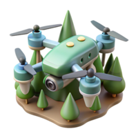 beautiful rustic Drone in Flight Over Green Fields Cutout png