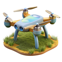 wonderful rustic Drone in Flight Over Green Fields Cutout high quality png