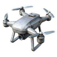impressive modern Drone in Grey Scale Transparent Background high resolution png