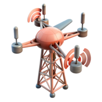 wonderful rustic Drone Inspection of Cell Tower Isolated authentic png