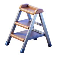 impressive minimalist Step Ladder Folded Transparent Background high quality png
