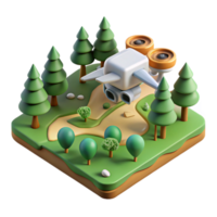 wonderful creative Drone Mapping Forest Isolated Cutout professional png