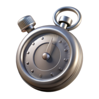 wonderful classic Stopwatch Silver Isolated Transparent Background detailed png