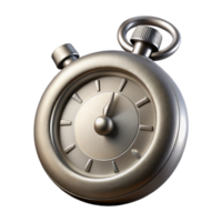 elegant modern Stopwatch Silver Metal Cutout high quality png