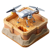 impressive rustic Drone Mapping for Mining Operations Isolated premium png