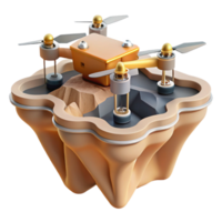 beautiful abstract Drone Mapping for Mining Operations Isolated genuine png