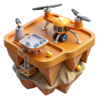 wonderful minimalist Drone Mapping for Mining Operations Isolated professional png