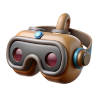 elegant rustic Drone Pilot Goggles First Person View Isolated detailed png
