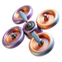 extraordinary minimalist Drone Propellers Spinning Blur Effect Transparent Background authentic png