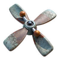 wonderful rustic Drone Propeller with Detailed Texture Isolated authentic png