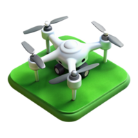 serene traditional Drone Shadow on Green Field Isolated premium png