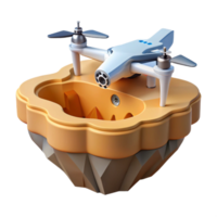 extraordinary artistic Drone Surveying Open Pit Mine Transparent high resolution png