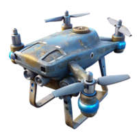 impressive rustic Drone with Atmospheric Sensors Isolated high resolution png