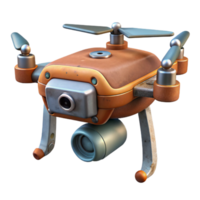 elegant rustic Drone with Attached Camera Isolated authentic png