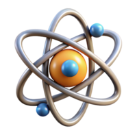 serene abstract Stylized Atom Model Static View Isolated Element original png