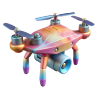 serene traditional Drone with Attached Infrared Camera Transparent Background high resolution png