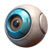 magnificent artistic Stylized Robotic Eye Close Up Isolated Element authentic png