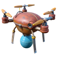 vibrant classic Drone with Attached Spraying System Isolated professional png