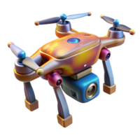 serene traditional Drone with Attached Thermal Imaging Camera Cutout detailed png