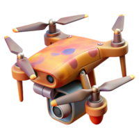 serene vintage Drone with Attached Thermal Imaging Camera Cutout premium png