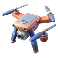 impressive minimalist Drone with Camera Pointed Downward Isolated premium png