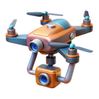 vibrant rustic Drone with Camera Gimbal Rotating Cutout png