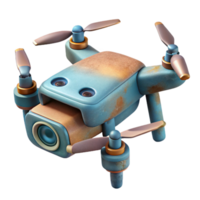 wonderful vintage Drone with Camera Zoom Feature Cutout Element original png
