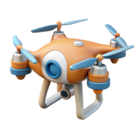 impressive rustic Drone with Emergency Landing System Transparent Background detailed png