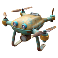 stunning traditional Drone with Extended Landing Gear Isolated high quality png