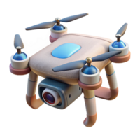 serene rustic Drone with Facial Recognition Camera Isolated original png