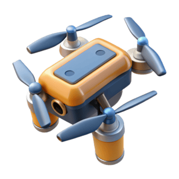 impressionante artístico zangão com Alto capacidade bateria transparente fundo genuíno png