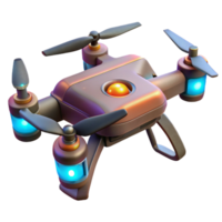 dramatic abstract Drone with Led Navigation Lights Transparent Background authentic png