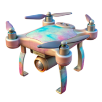 vibrant artistic Drone with Multispectral Camera Bottom View Transparent Background png