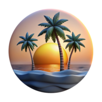 dramatic contemporary Sunset Over Ocean with Clouds Transparent Element authentic png